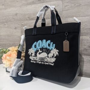 Coach Tote Bag 38 With Whale Graphic